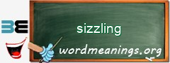 WordMeaning blackboard for sizzling